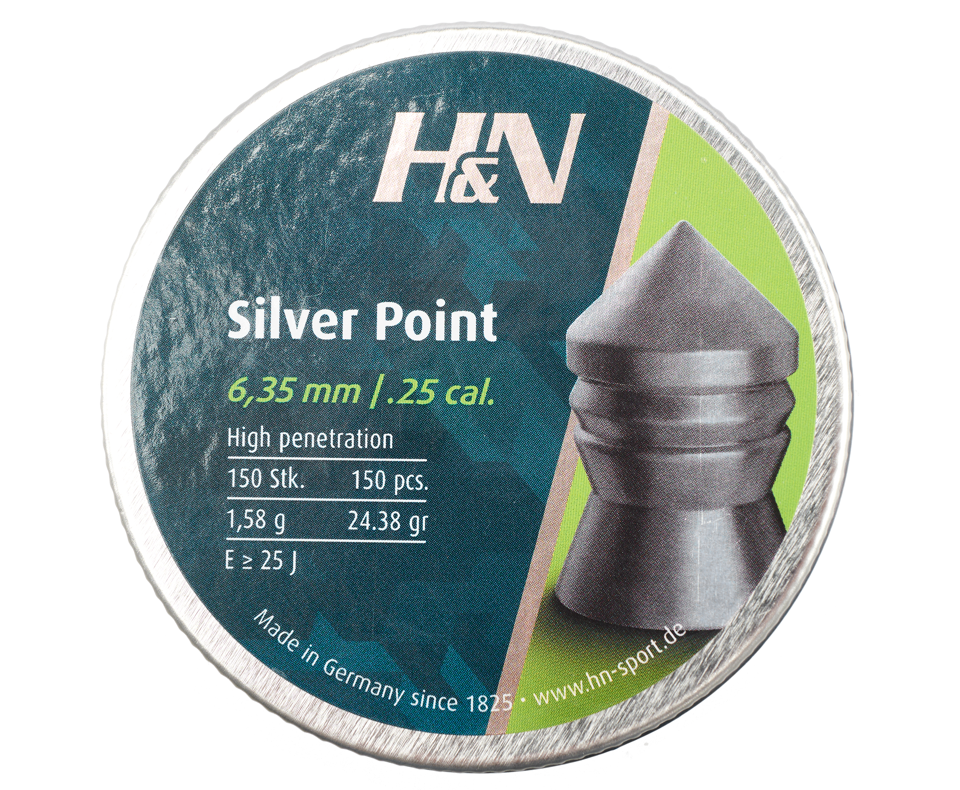 Пули Silver Point к.6,35 мм, 1.58 г. (150)